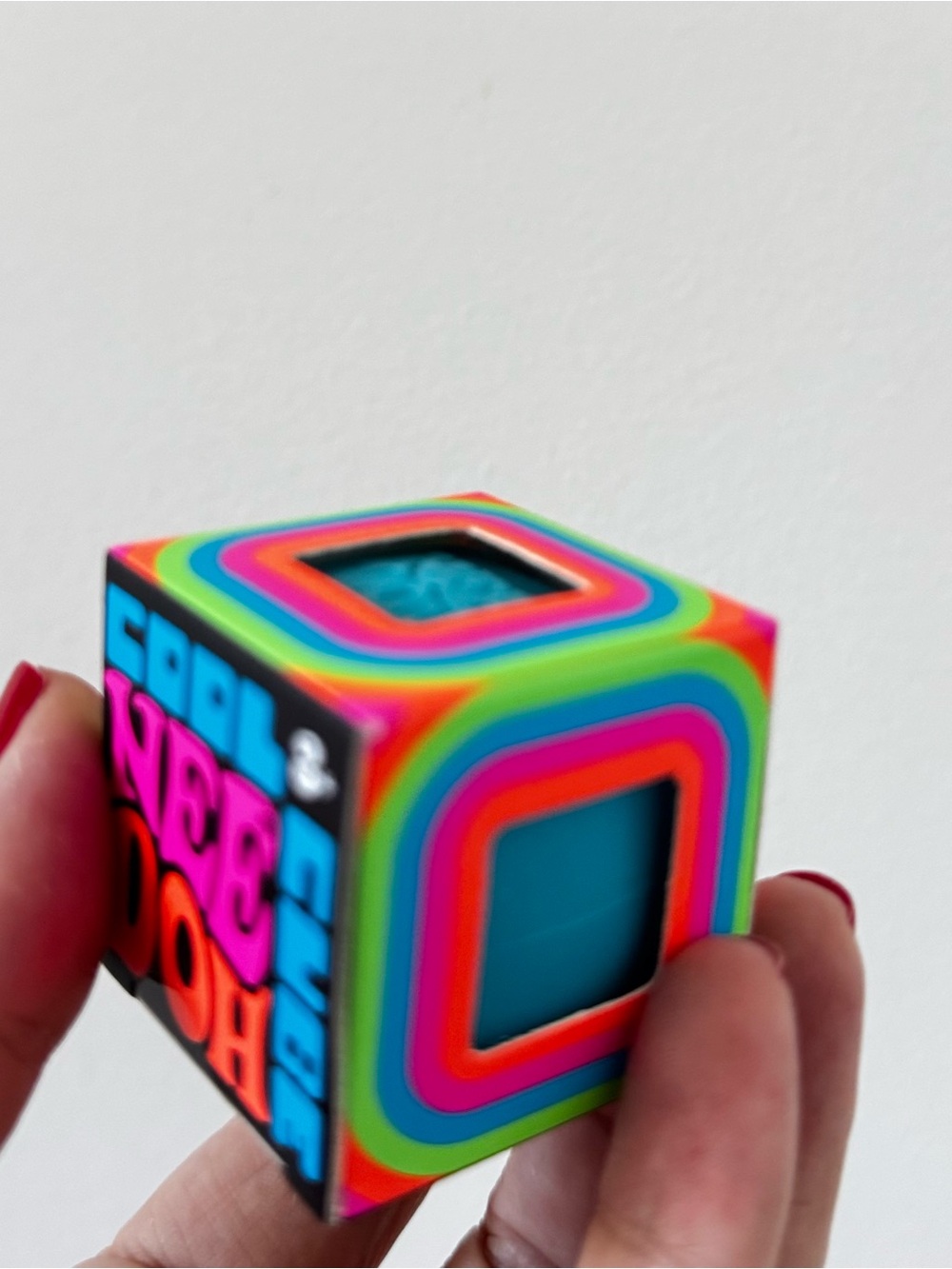 Schylling NeeDoh Cool Cube & Twirl Groovy Glob 2 Pack Sensory Fidget Stress Toy - Picture 4 of 6